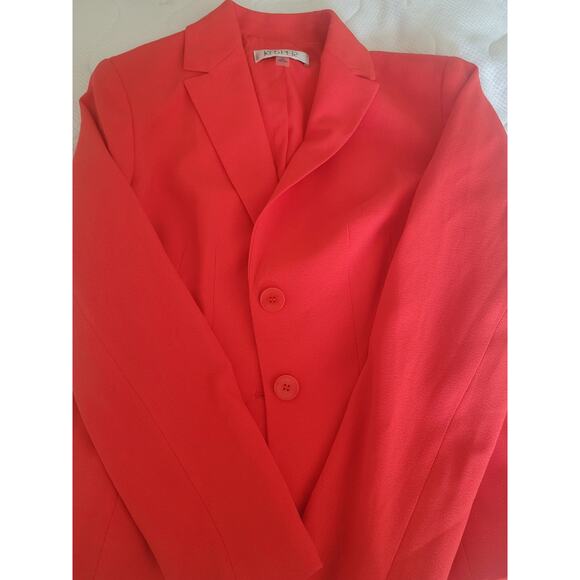 Kasper Suit Jacket Size 8 Red color Bright and Colorful Long Sleeve - Picture 4 of 8